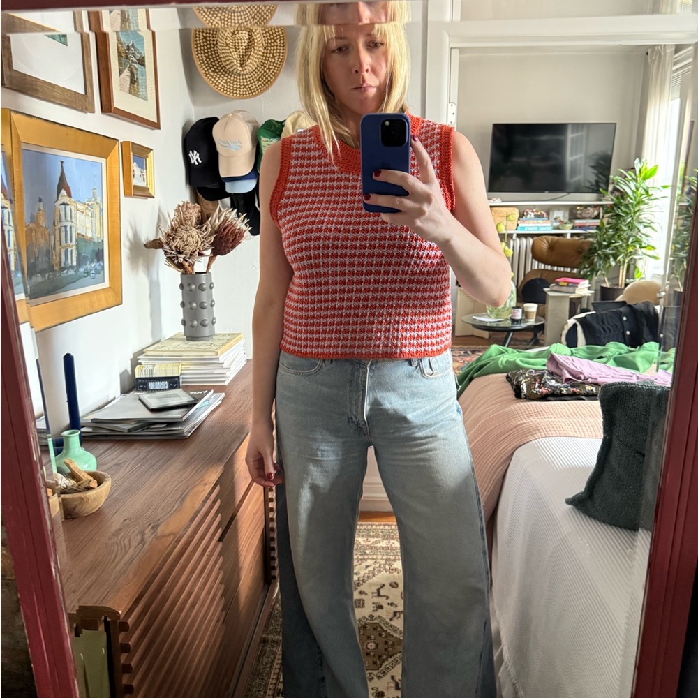 Zara Orange Lilac Sweater Tank